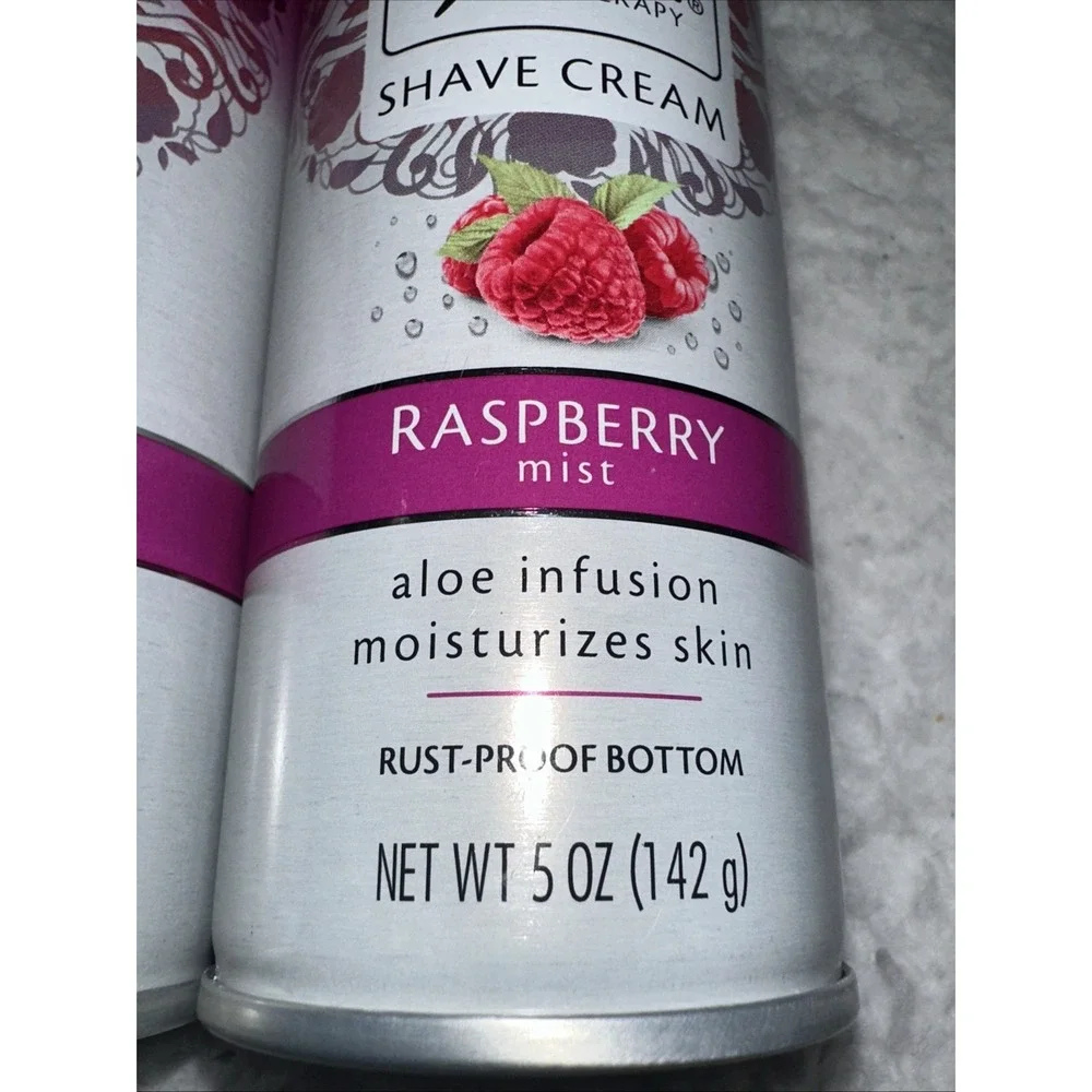Pure Silk Shave Cream with Aloe, Raspberry Mist, 5 OZ Lot Of 2